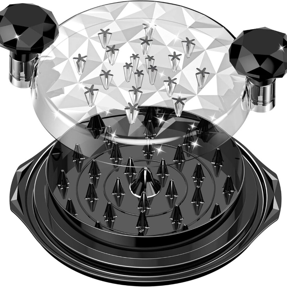 Chicken Shredder Tool Twist Large with Brush, 10" Pro Visible Kitchen Meat Shred